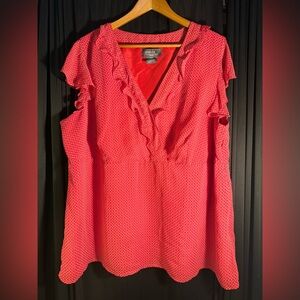 George Women's Red Ruffle Blouse Good condition.